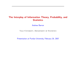 The Interplay of Information Theory, Probability, and Statistics