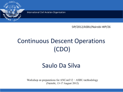 Continuous Descent Operations (CDO) ICAO Doc 9931