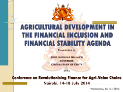 revolutionalizing finance for agri