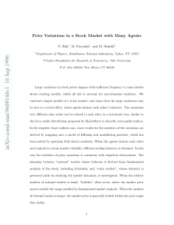 Price Variations in a Stock Market With Many Agents