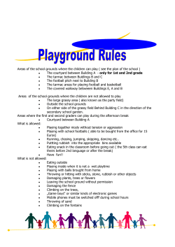 Areas of the school grounds where the children can play ( see the