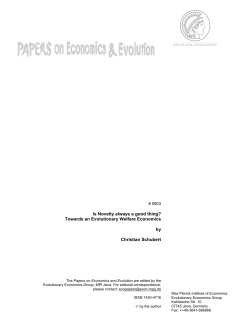 Is Novelty always a good thing? Towards an Evolutionary Welfare