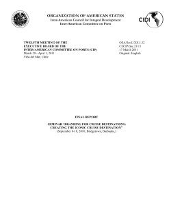 Seminar Branding for Cruise Destinations