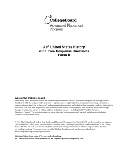 AP&reg; United States History 2011 Free