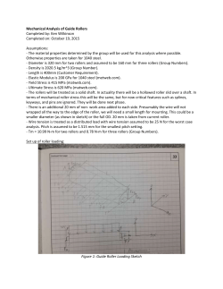 Mechanical Analysis of Guide Rollers