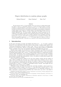 Degree distribution in random planar graphs