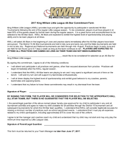 2017 King William Little League All