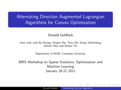Alternating Direction Augmented Lagrangian Algorithms for Convex