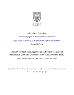 Spatial Coordination in Agglomeration Bonus Schemes with