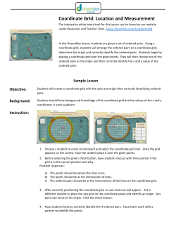 Coordinate Grid: Location and Measurement