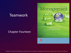 Management teams - McGraw Hill Higher Education