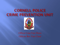 2014 Campus Lighting/Crime Prevention Presentation