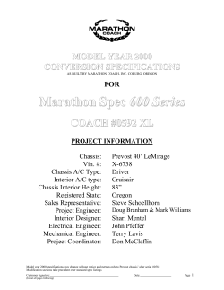 2000 Conversion Specifications MODEL YEAR 2000 CONVERSION