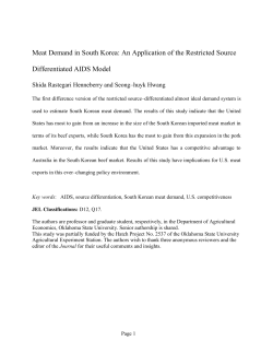 An Analysis of Meat Import Demand in South Korea