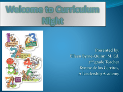 Curriculum Night - Kyrene School District