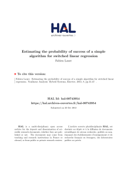 Estimating the probability of success of a simple algorithm for