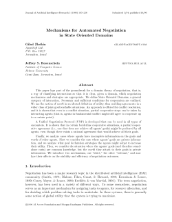 Mechanisms for Automated Negotiation in State Oriented