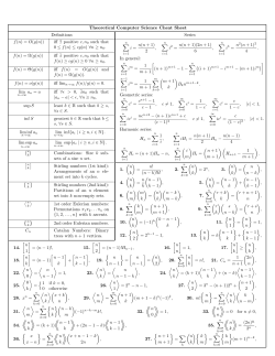Theoretical Computer Science Cheat Sheet