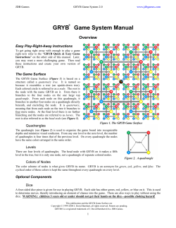 GRYB Game System Manual