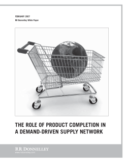 The Role Of Product Completion In A Demand