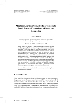 Machine Learning Using Cellular Automata Based Feature