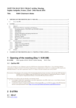 Chairman`s Notes RAN1_NB-IoT AdHoc