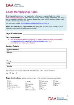 National Dementia Declaration Action Plan