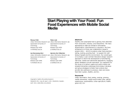 Start Playing with Your Food: Fun Food Experiences with