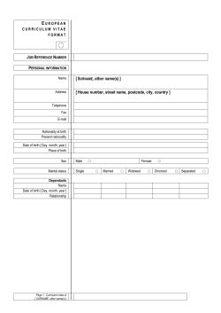 Curriculum vitae