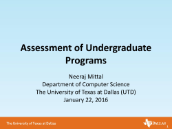 ABET Visit - The University of Texas at Dallas
