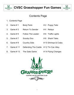 CVSC Grasshopper Fun Games - Castro Valley Soccer Club
