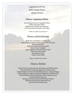 Buffet Dinner - Anglebrook Golf Club