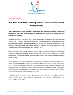 Star Hunt Fashion Show Dubai Outlet Mall