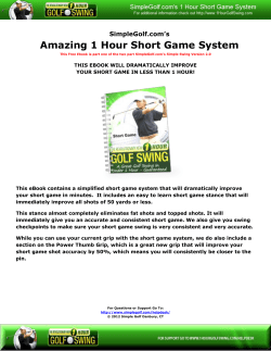 Amazing 1 Hour Short Game System