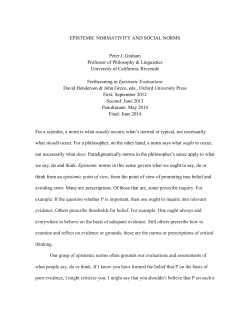 Epistemic Normativity and Social Norms