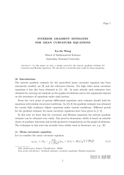 Interior gradient estimates for mean curvature equations