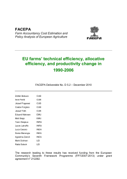 EU farms` technical efficiency, allocative efficiency - FACEPA