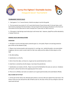 Surrey Fire Fighters` Charitable Society Inaugural Soccer Tournament