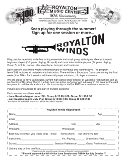 Keep playing through the summer! Sign up for one session or more