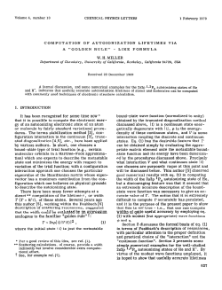 CHERIICXL PHYSICS LETTERS 1 February 1970 COMPUTATION