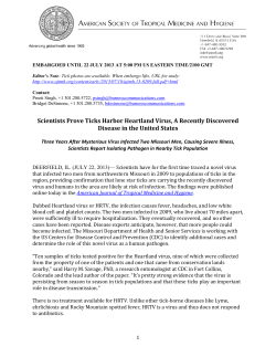 Scientists Prove Ticks Harbor Heartland Virus, A Recently