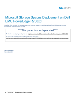 Microsoft Storage Spaces Deployment on Dell