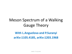 Meson Spectrum of a Walking Gauge Theory