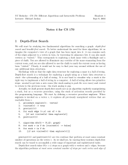Notes 4 for CS 170 1 Depth-First Search
