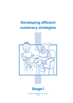 numeracy 1 - Newcastle Early Career Teachers