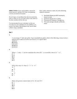 Solve each problem, choose the correct answer, and then fill in the