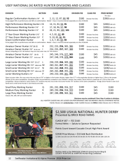 2500 ushja national hunter derby
