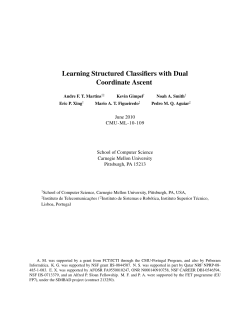 Learning Structured Classifiers with Dual Coordinate Ascent