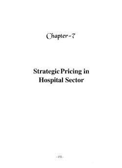 Strategic Pricing in Hospital Sector