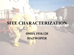 SITE CHARACTERIZATION
